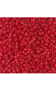 Miyuki rocailles Perlen 8/0 - Opaque matte red 8-408F